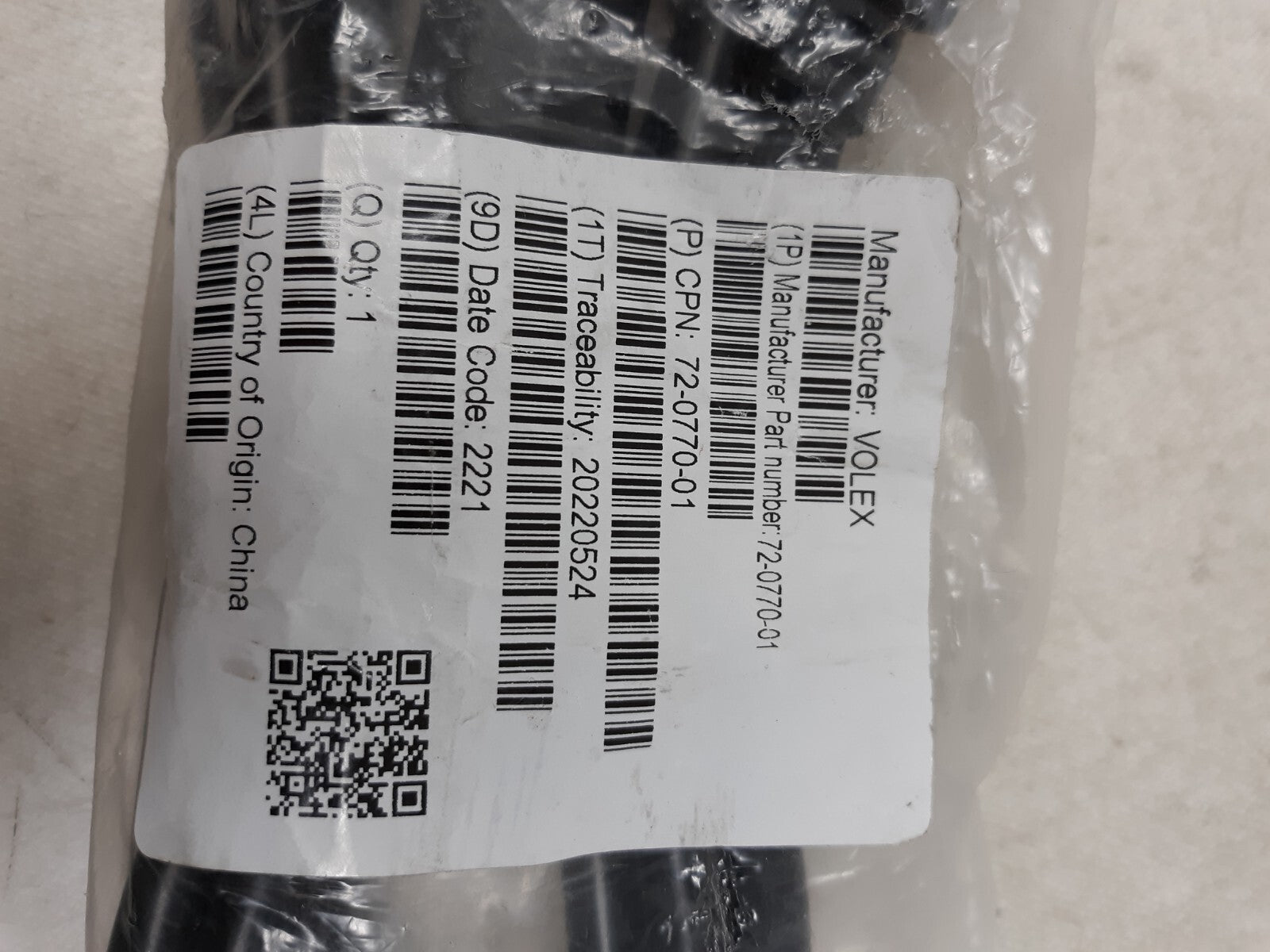 Volex 72-0770-01 Power Cord Cable 6ft 125V 16AWG 13A C15 Notched