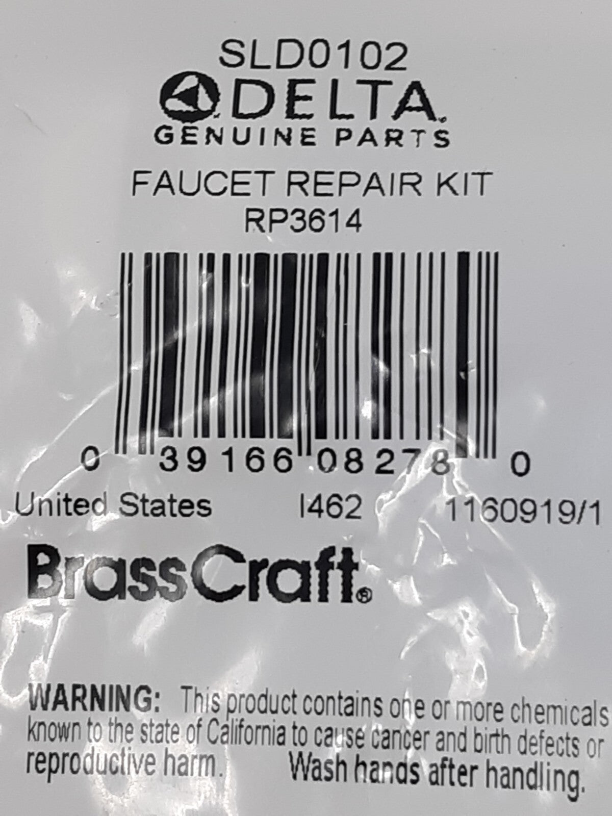 Delta RP3614 Faucet Repair Kit BrassCraft Genuine Parts