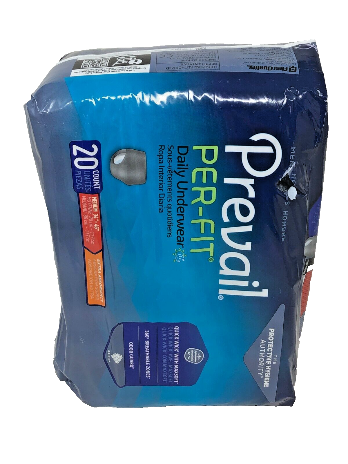 Prevail Per-Fit Protective Underwear for Men, Medium fits 34-46 Inch #PFM-512