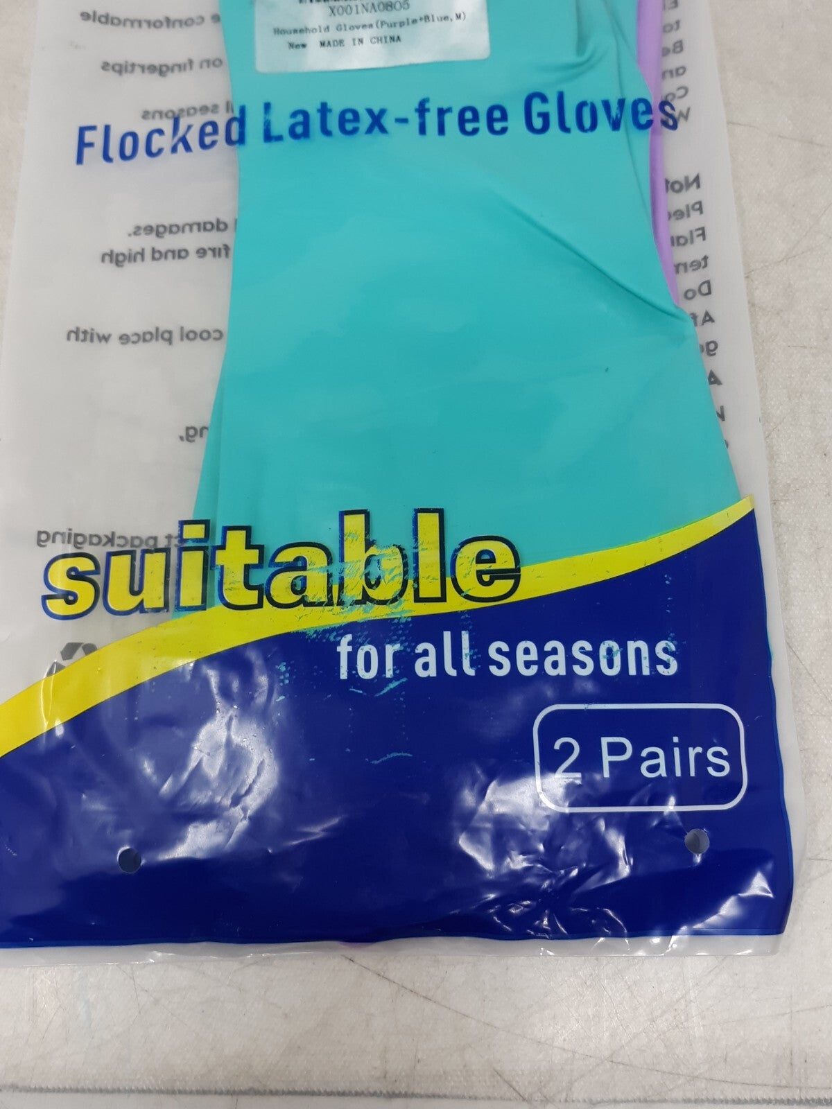 Elgood Reusable Dishwashing Cleaning Gloves with Latex free, Cotton lining