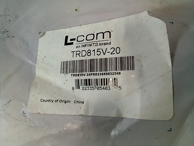 L-com an infinite brand purple cable TRD815V-20