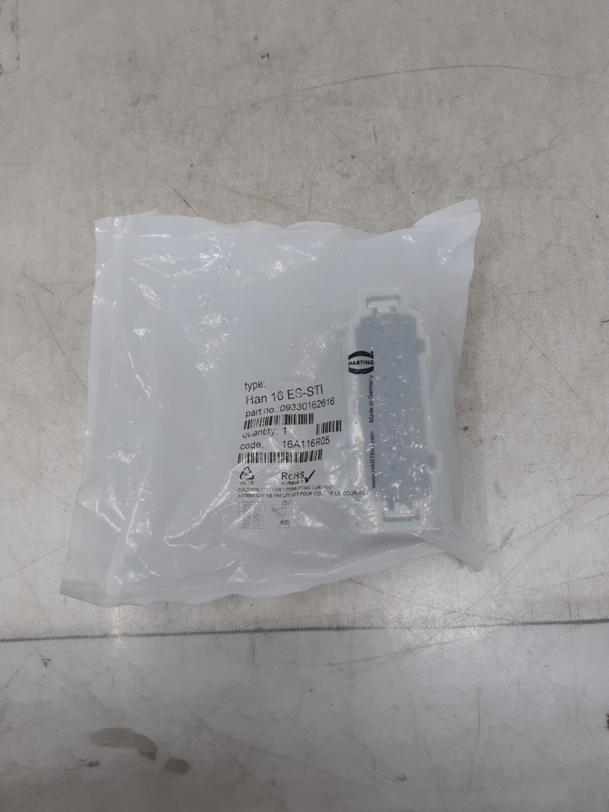 HAN 16 ES-M Rectangular Plug Insert 09330162616 YYC