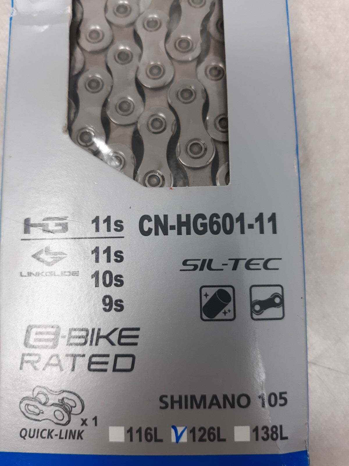 Shimano CN-HG601 11-Speed Chain with 116 Links - Silver