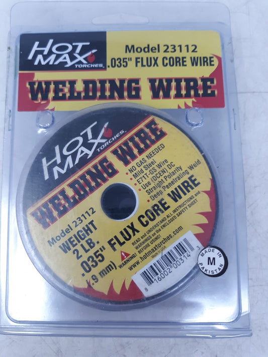 Hot Max 23112 .035" Flux Core Welding Wire 2LB Spool No Gas Needed