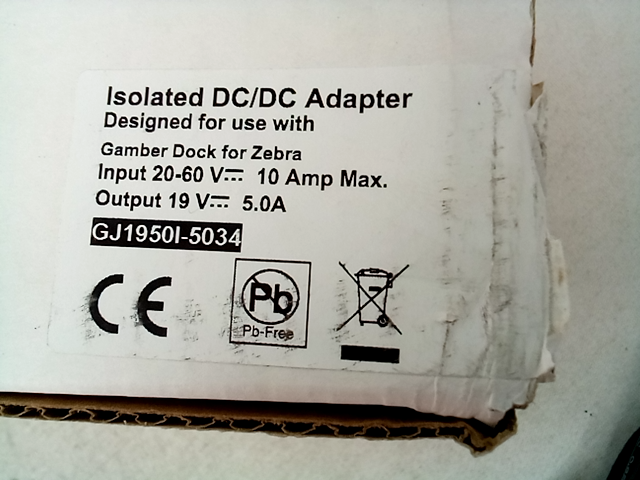 Lind power Mobile solutions isolated DC/DC Adapter - Gamber Dock for Zebra 7300-
