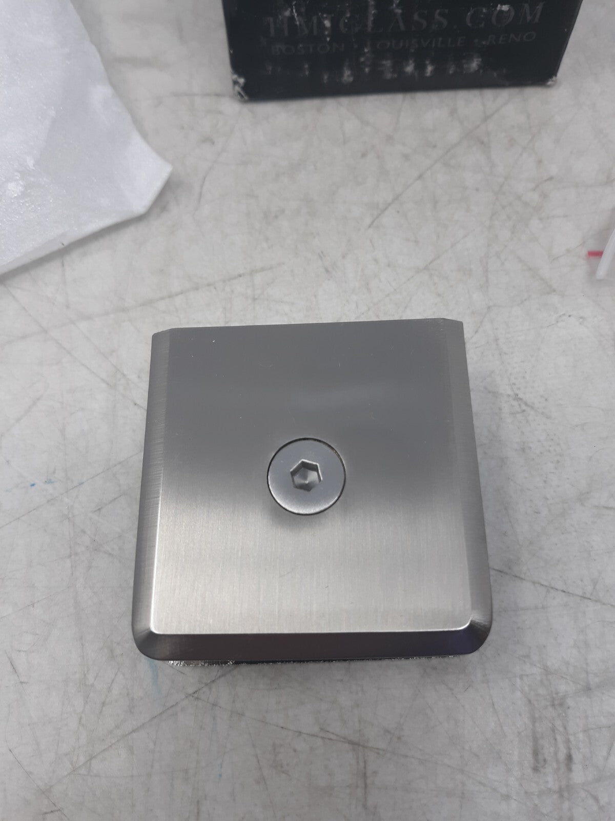 HMI Brushed Nickel Frameless Shower Door Glass Clamp – Model FIG-CHGCGTW-BR-NI