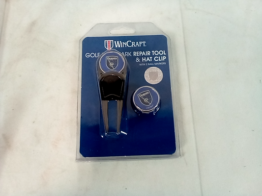 WinCraft 2791676 Golf Ball Mark Repair Tool and Hat Clip with 2 Ball Markers