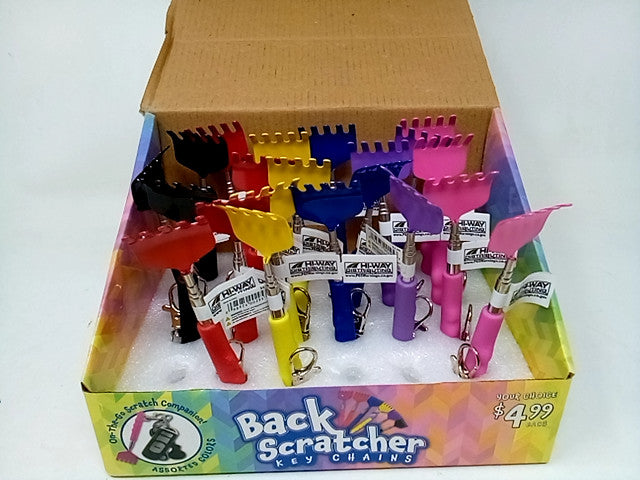 Hi-Way Distributing Back Scratcher Key Chaings Display Case of 21