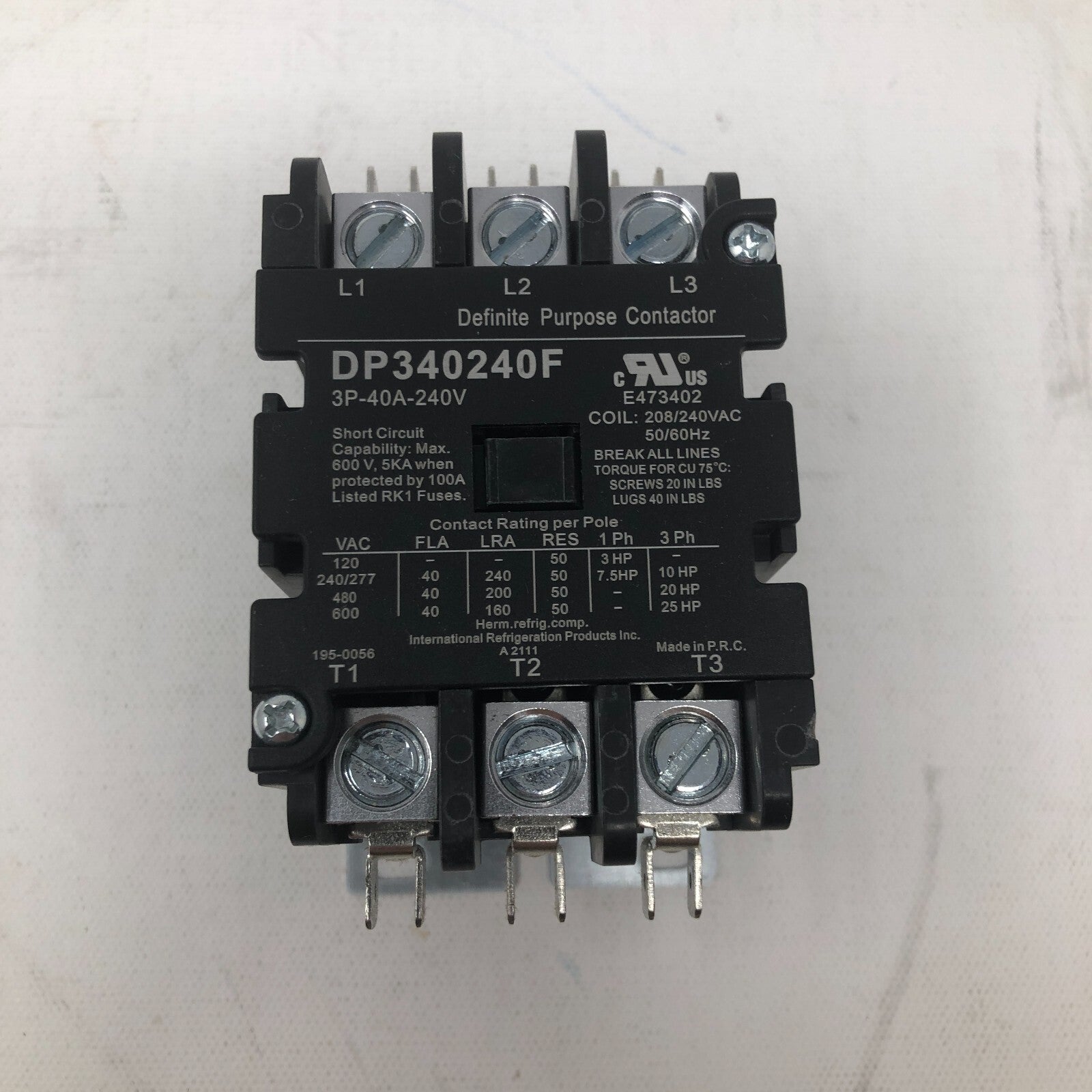 Definite Purpose Contactor: DP340240F