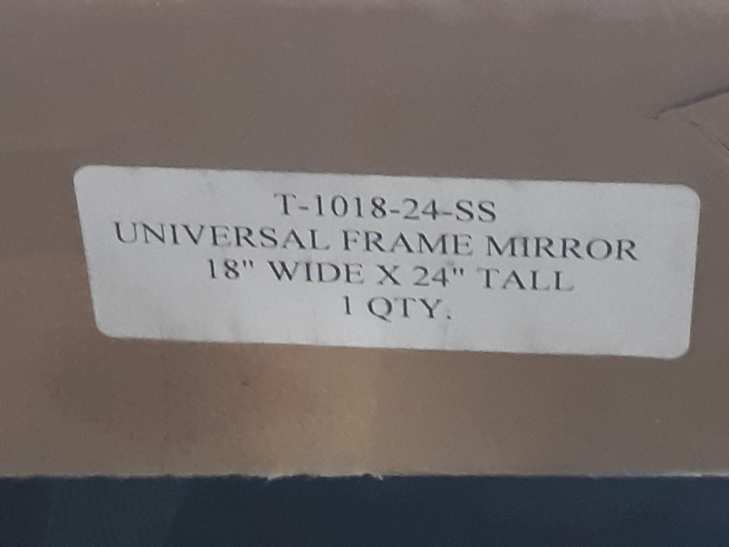 Brey-Krause T-1018-24-SS Universal Frame Mirror 18x24in Stainless Steel