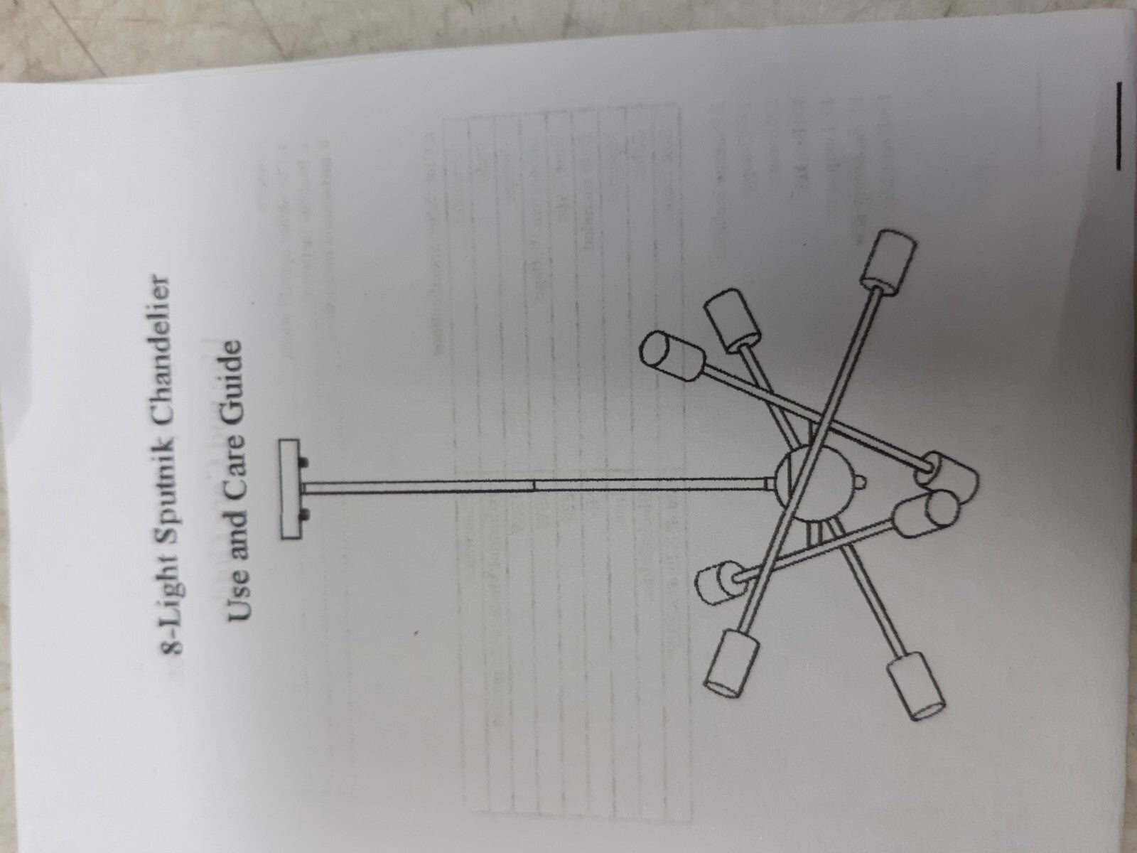 Modern 8-Light Sputnik Chandelier | Adjustable Mid-Century Ceiling Light Fixture