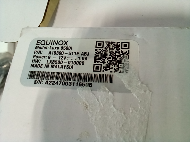 Equinox luxe 8500i black attachment