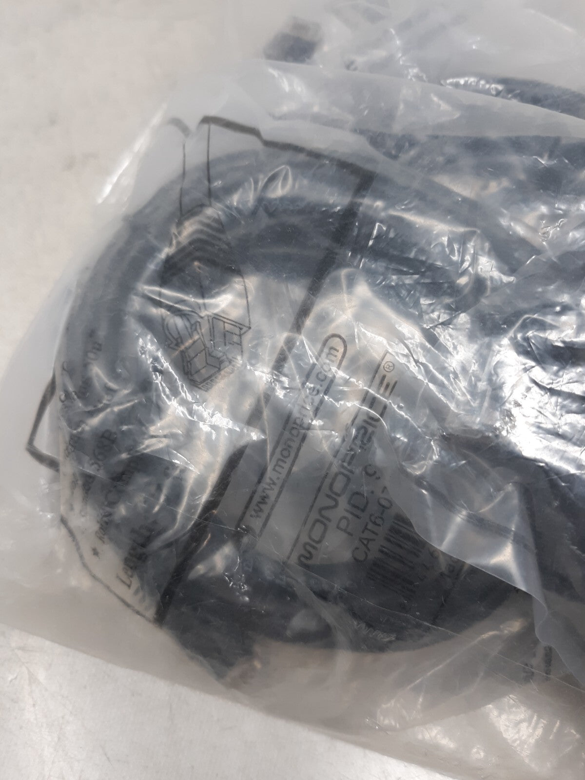Monoprice Cat6 7ft Black 12-Pk Patch Cable UTP 24AWG 550MHz Lot of 10