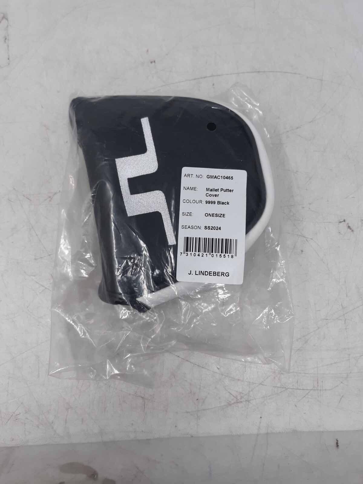 J. Lindeberg Mallet Putter Cover GMAC10465 Black Golf Club Headcover SS2024