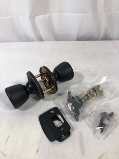 Design House Terrace Reversible Passage Door Knobset with 6-Way Latch - Oil Rubb