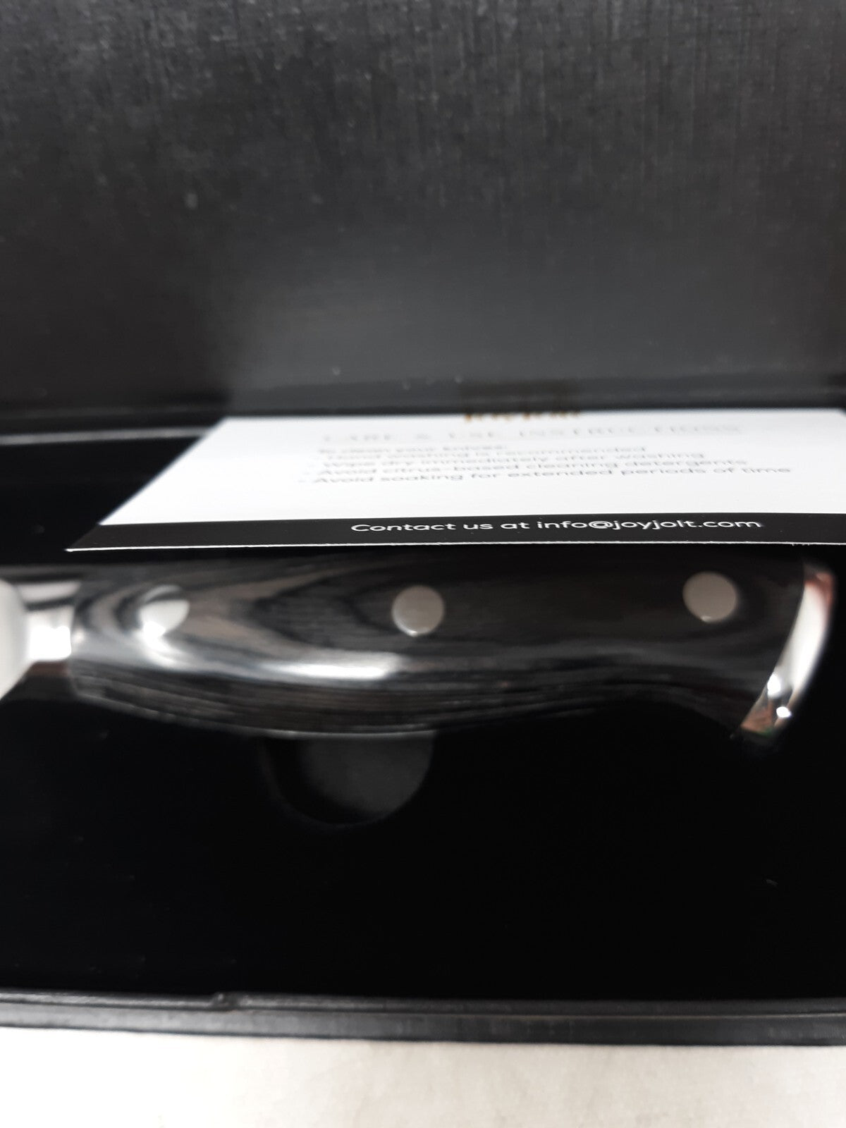 JoyJolt 8-in Chef Knife High Carbon Steel Kitchen Knife