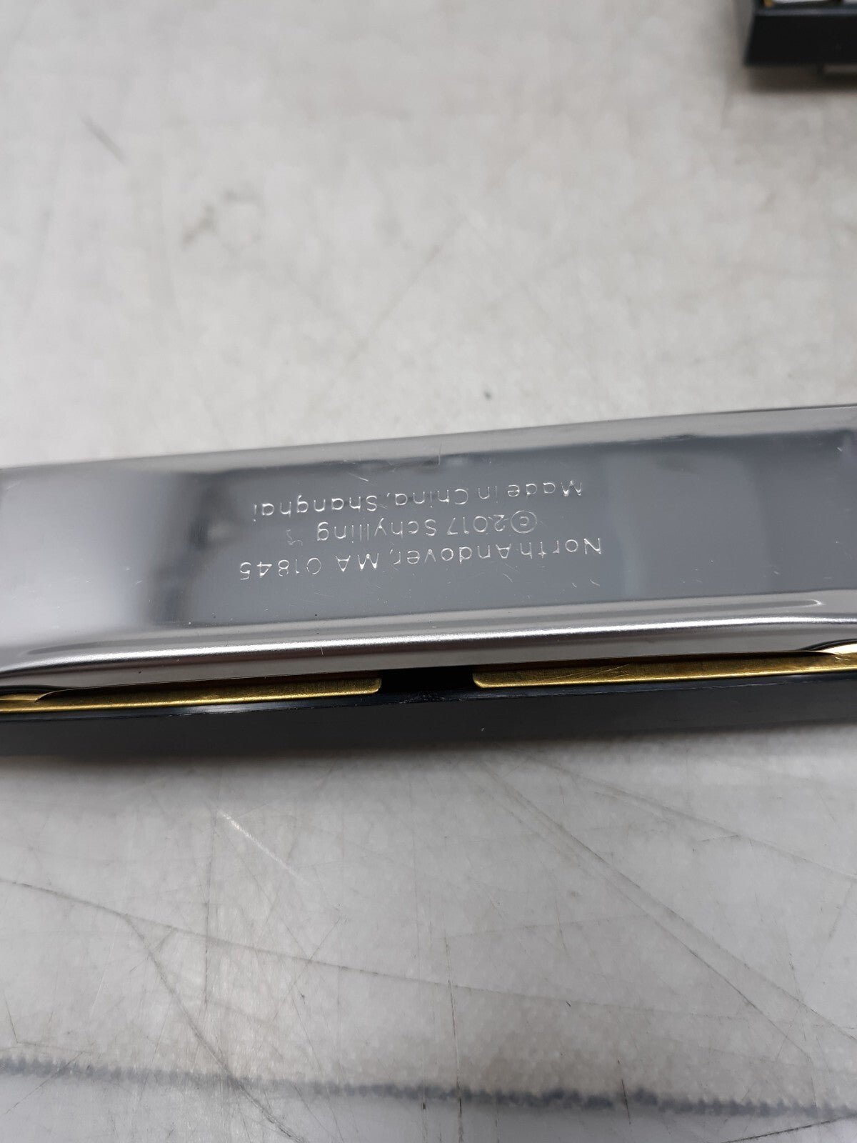 Lot of 4 Blues Harmonica With and Without Case Music Toys