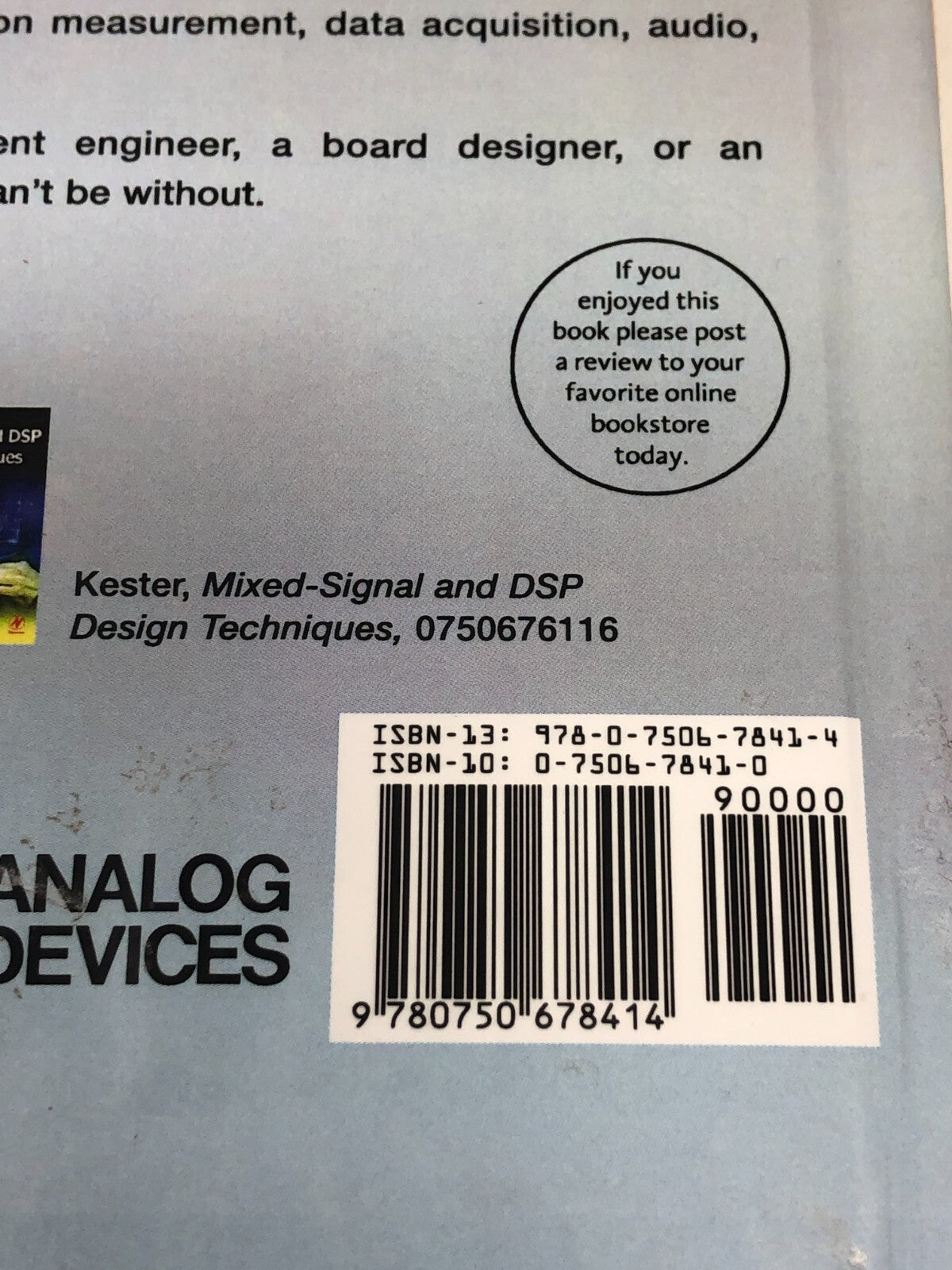 "The Data Conversion Handbook" by Analog Devices, Inc. ~ 2005 Textbook, Damaged