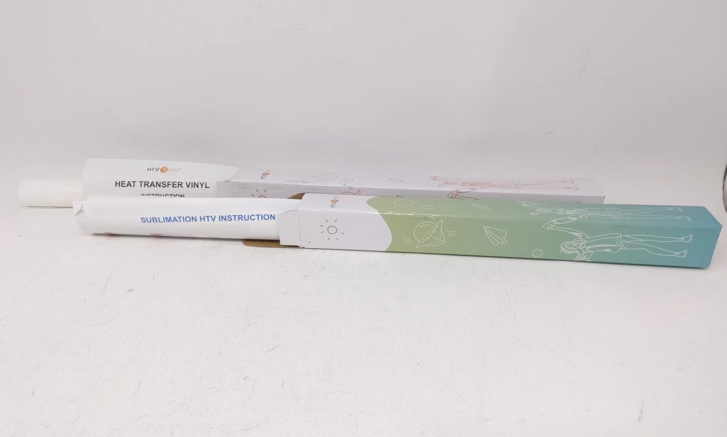 HTVRONT (2 pack) Sublimation Vinyl HTV Matte + Heat transfer viny 12" Tall