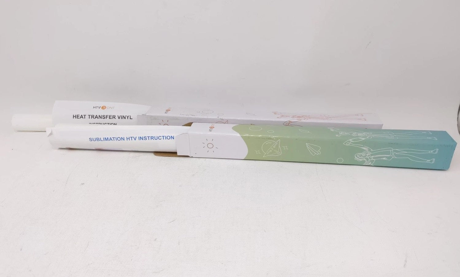 HTVRONT (2 pack) Sublimation Vinyl HTV Matte + Heat transfer viny 12" Tall