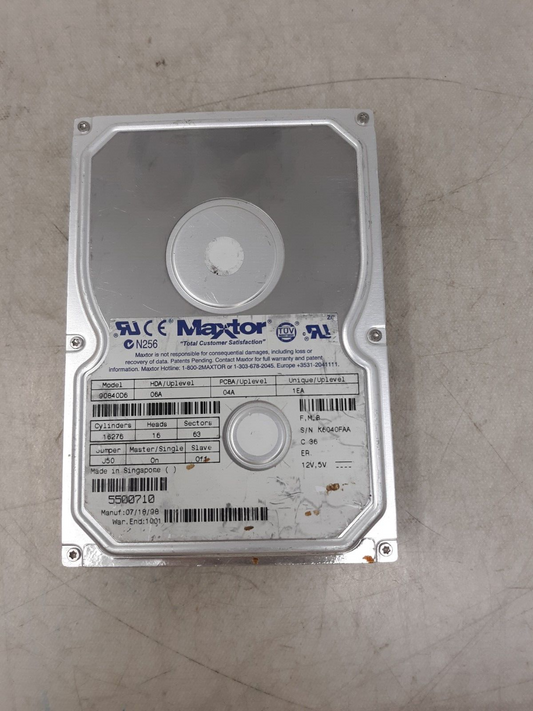 MAXTOR DiamondMax 4320 6.4GB 5.4k ATA 3.5" 90840D6 Hard Drive
