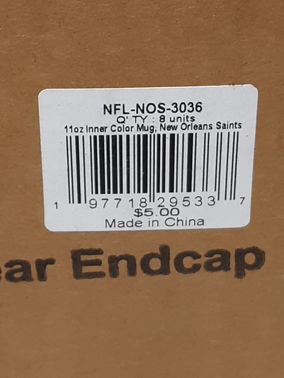 New Orleans Saints 11oz Inner Color Mug White/Black NFL Licensed - Lot of 8