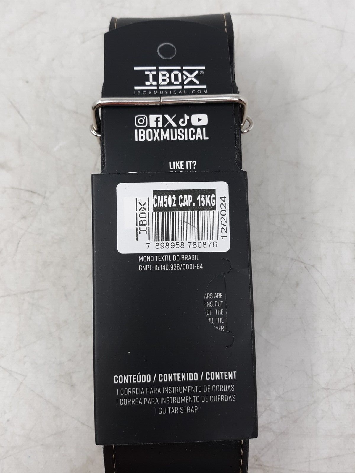 IBOX Supreme CM502 Black Synthetic Leather Guitar Strap