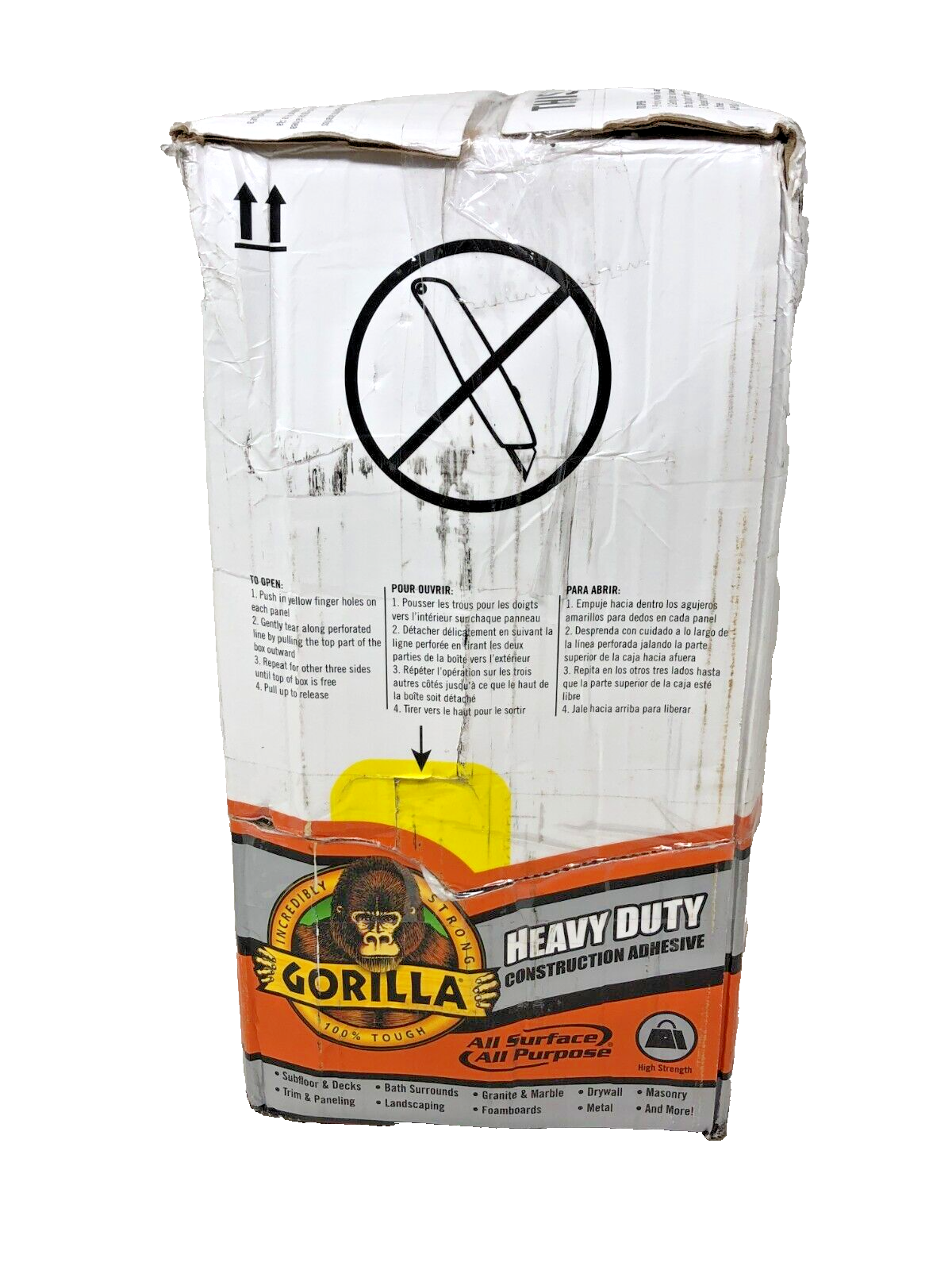 (12)-Gorilla 9 Oz. All Surface Construction Adhesive 8010003 12pk