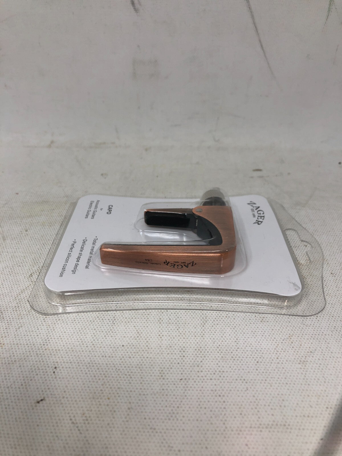 Zager Guitar Metal Capo ~ Accessory for Acoustic & Electric Guitars, Bronze