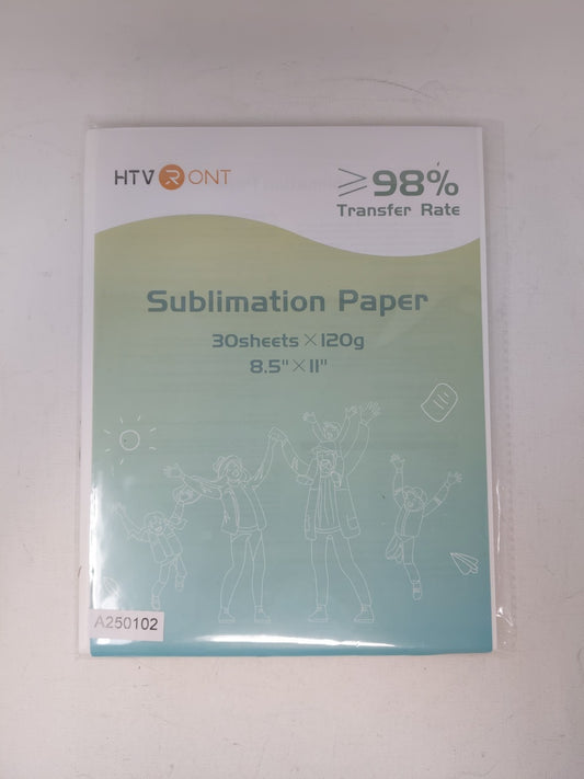 HTVRONT Sublimation Paper - 30 Sheets x 120g - 8.5"x11" - Sealed - 98% Transfer