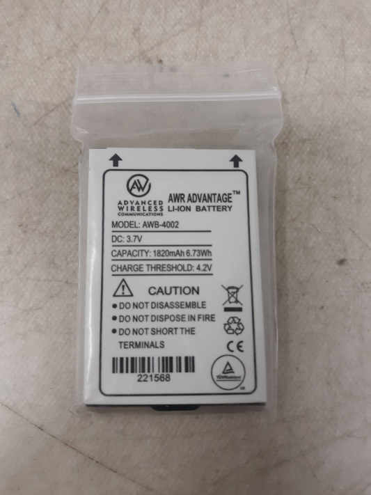 AWR-221568 Spare Li-Ion 1820mAh Battery, 3.7V For AWR Advantage Series Radios