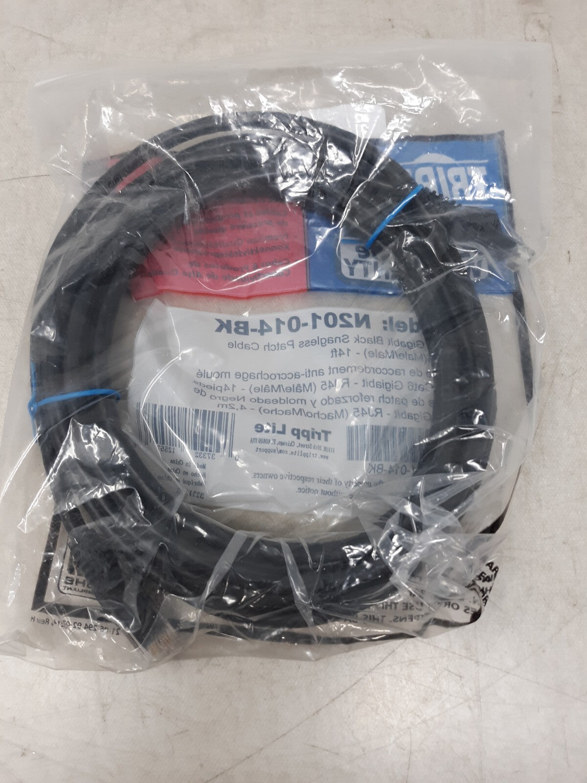 Tripp Lite Cat 6 Utp Patch Cable - 1 X Rj-45 Male 14ft Black