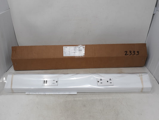 Task Lighting Angle Power Strip Series TR-USB 24" -White