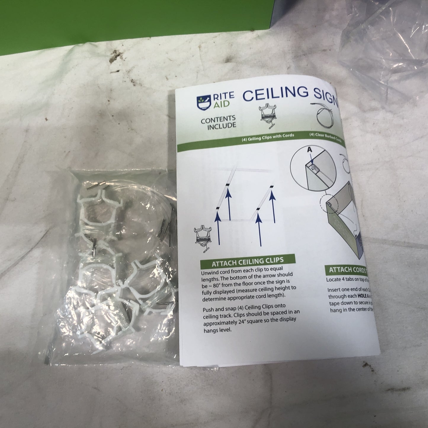 Online Order Pickup Sign - Ceiling Kit