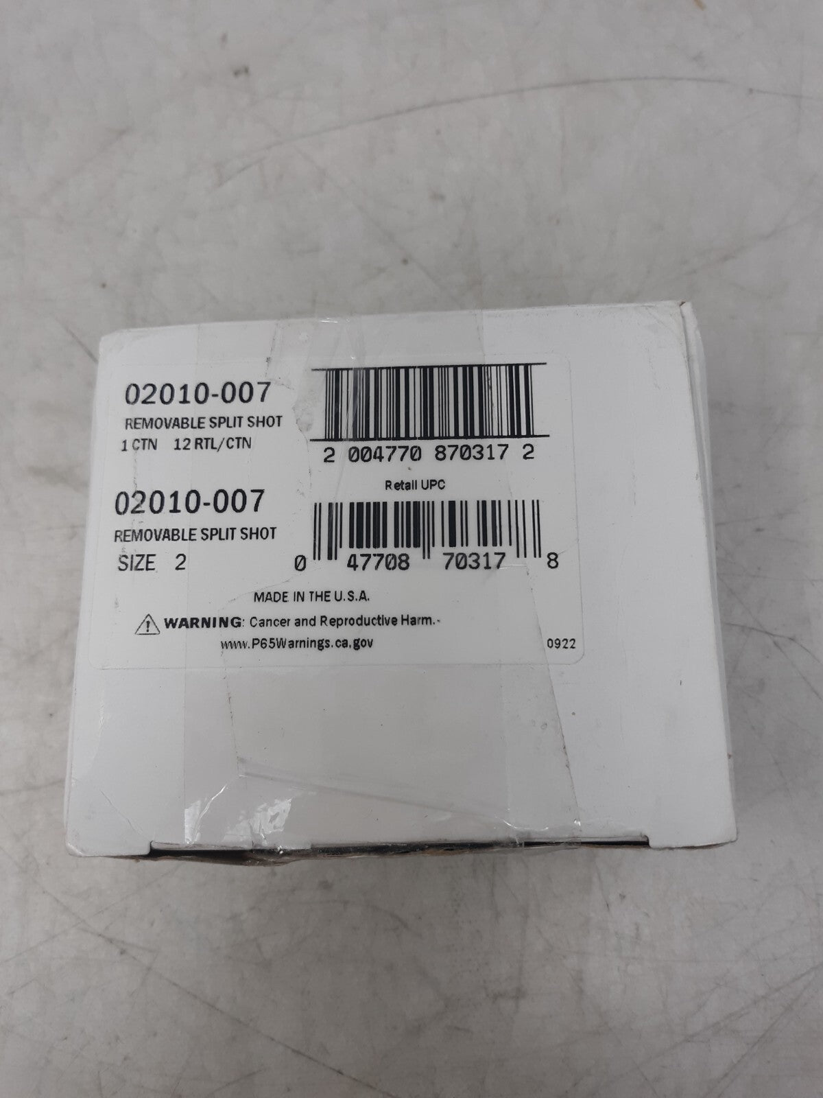 Eagle Claw WRSS-2 Removable Split Shot Size 2 Sinkers Lot of 12 Packs (84 Pcs)