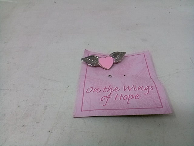 On the Wings of Hope Heart w/ Angel Wings Pin