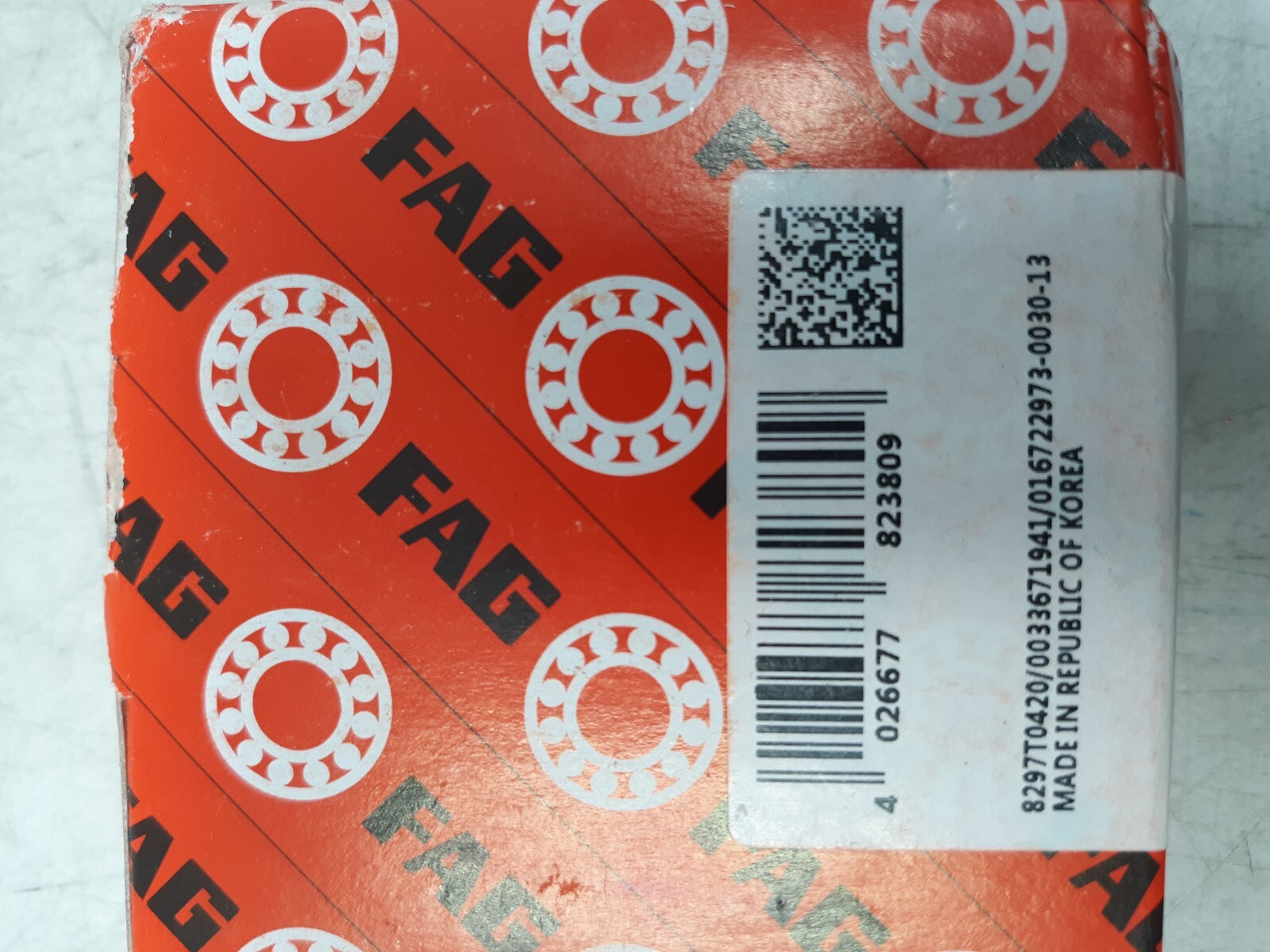 FAG 6305-2RSR-C3 Deep Groove Ball Bearing 25x62x17mm Rubber Sealed Korea