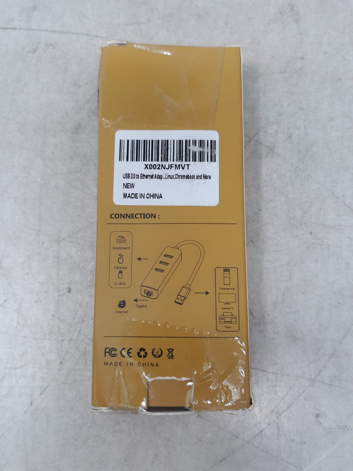 USB 3.0 Gigabit Ethernet LAN RJ45 1000Mbps Network Adapter With 3 USB Ports