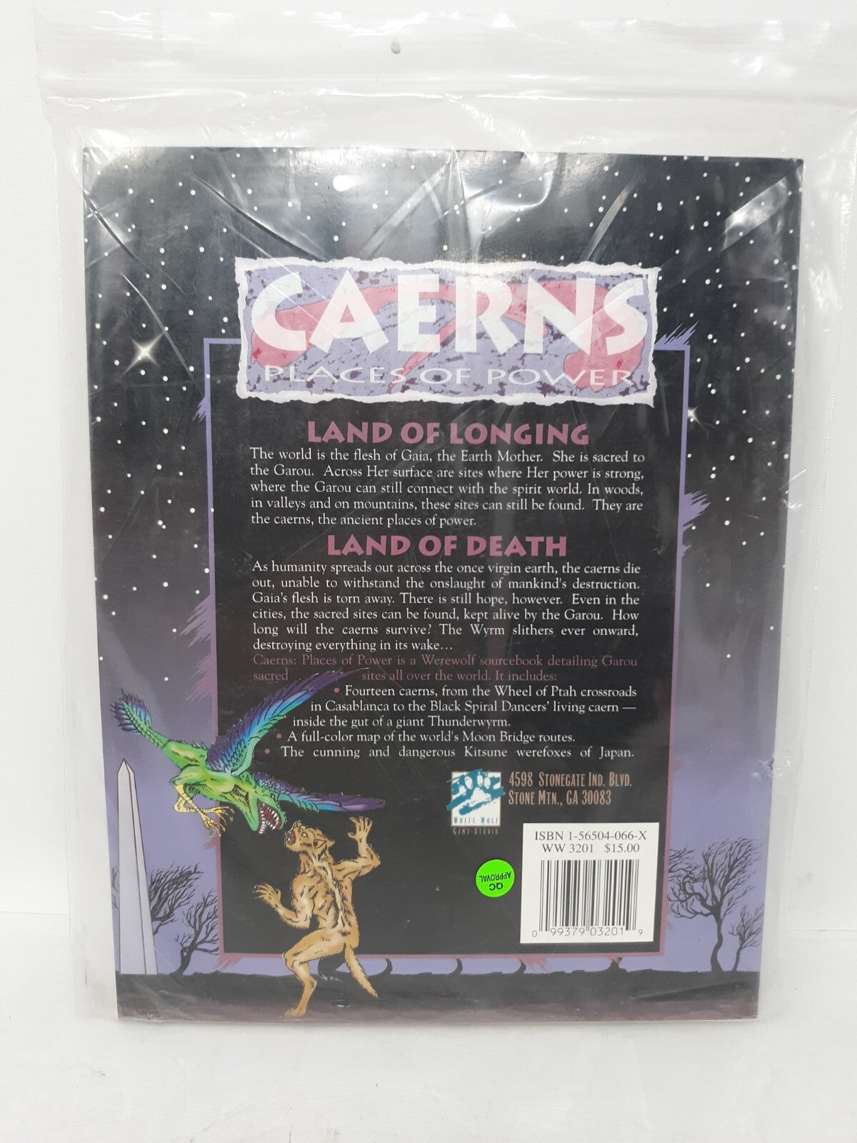 CAERNS Places Of Power - Sourcebook for Werewolf: The Apocalypse White Wolf 3201