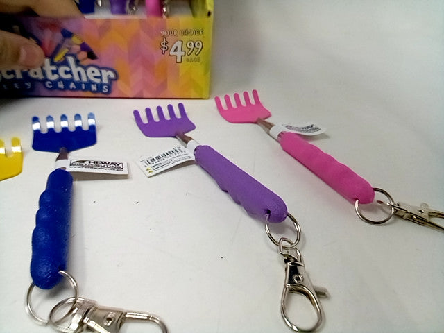 Hi-Way Distributing Back Scratcher Key Chaings Display Case of 21