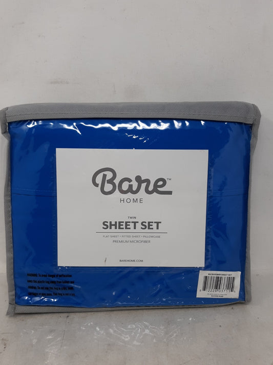 Bare Home Ultra soft 4 Pc sheet set (2 pillowcases), Standard /Q  Coronet blue