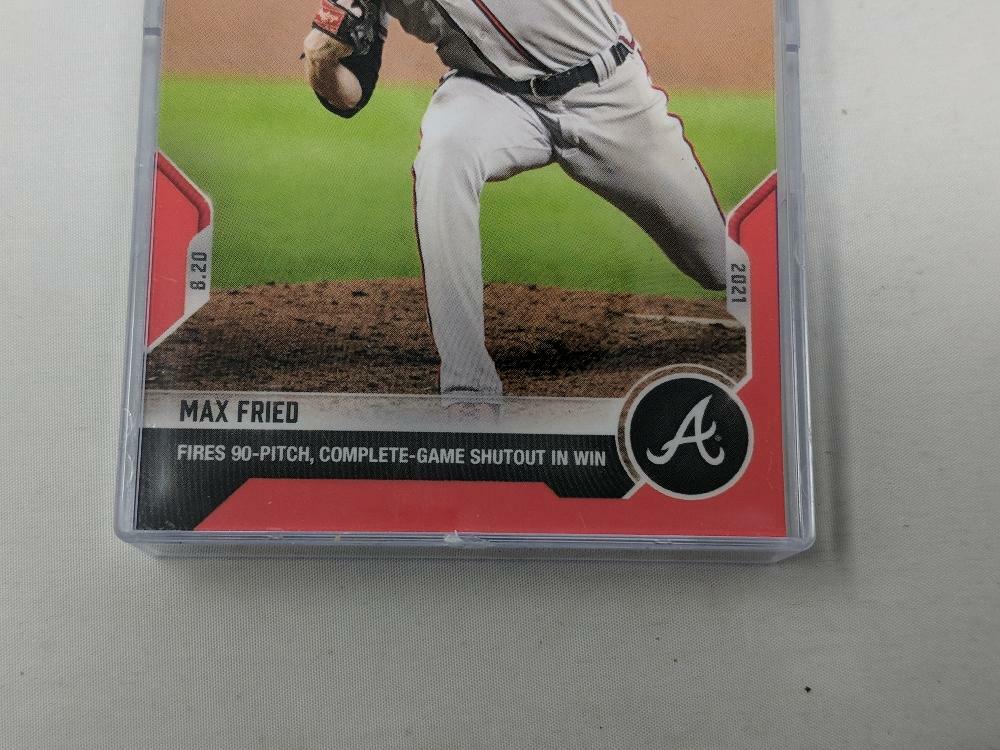 2021 Topps Now #682 Max Fried Red Parallel Card 06/10