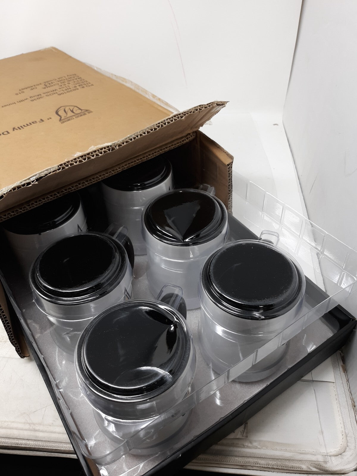 New Orleans Saints 11oz Inner Color Mug White/Black NFL Licensed - Lot of 8