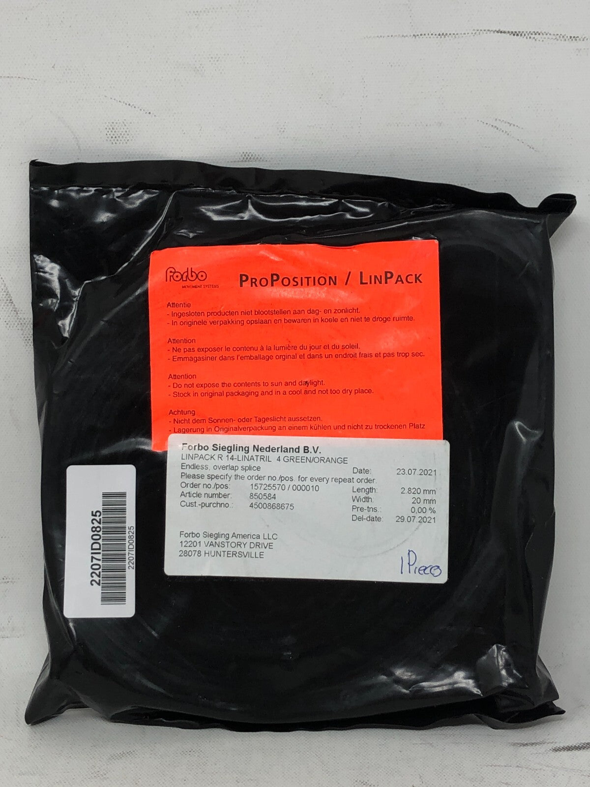 Forbo Movement Systems ProPosition/Linpack R 14-Linatril ~ Lot of 3 Green/Orange