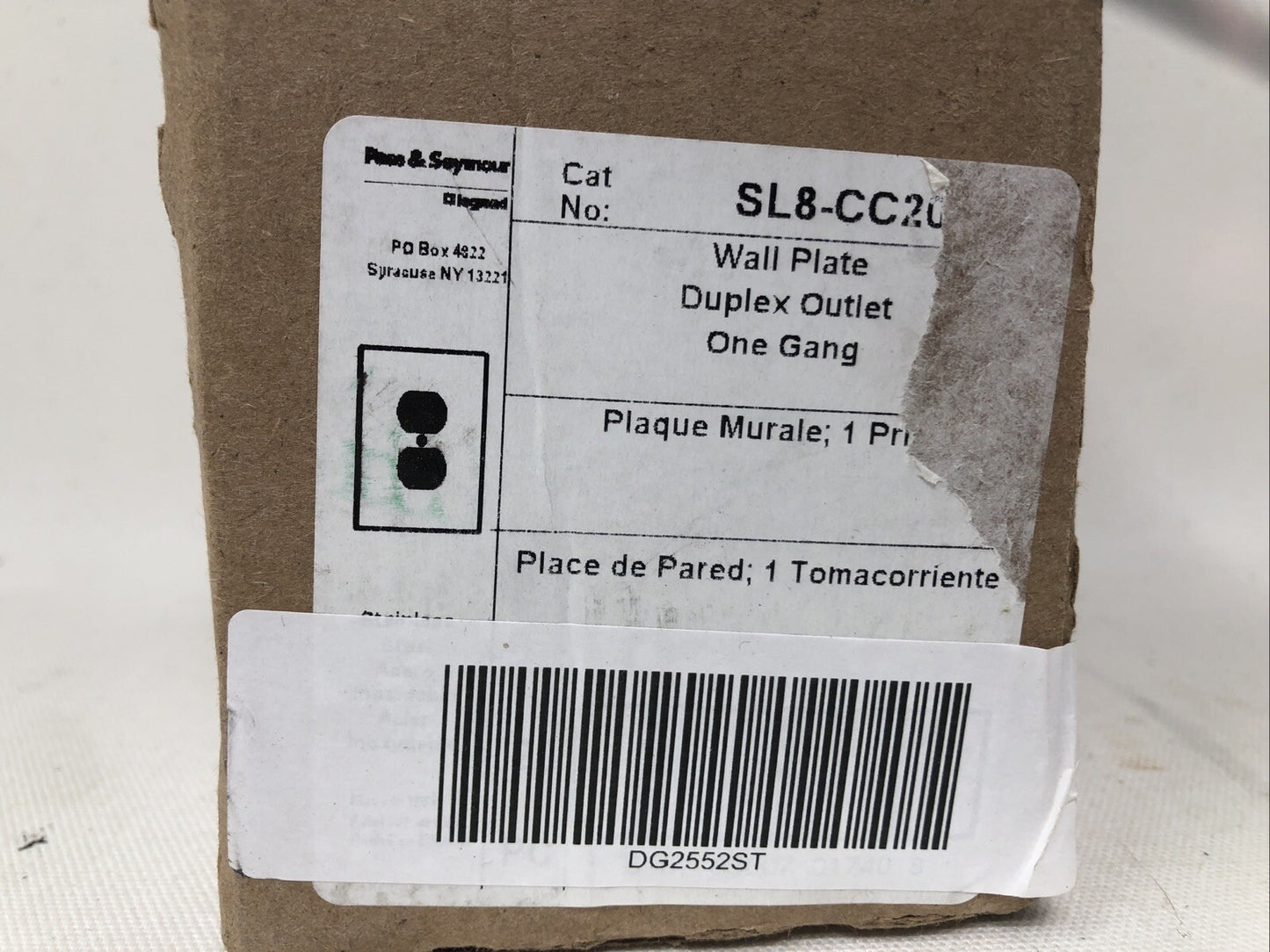 (20 PACK) LEGRAND PASS & SEYMOUR METAL WALL PLATE 1 GANG DUPLEX SL8-CC20