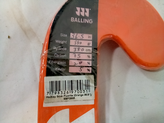 Balling Orange Fluorite Series Carbon/Fiberglass Hockey Stick 36.5