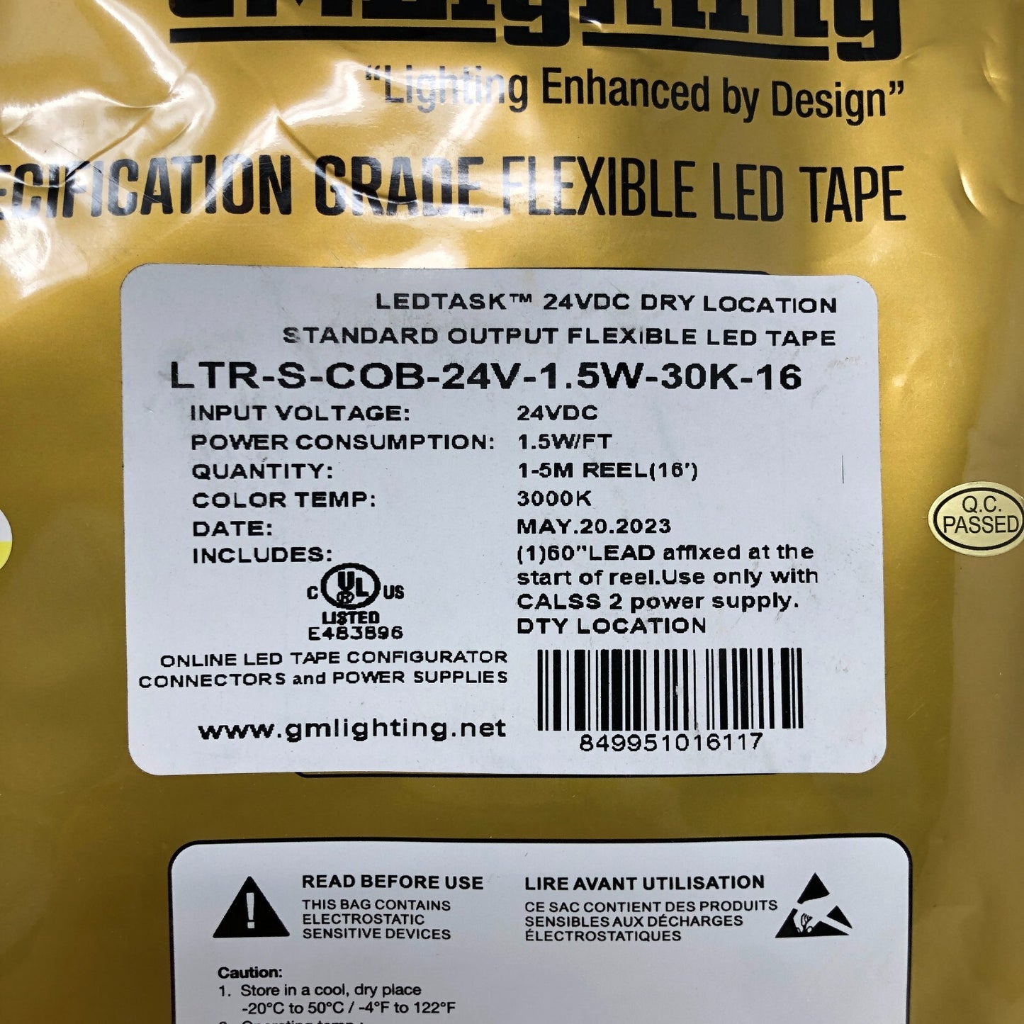 GM Lighting Specification Grade Flexible LED Tape