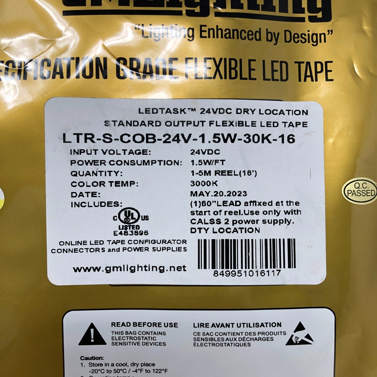 GM Lighting Specification Grade Flexible LED Tape