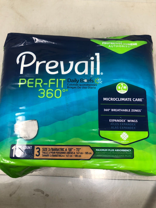 Prevail Per-Fit 360 Adult Incontinence Briefs Diapers, PFNG-014
