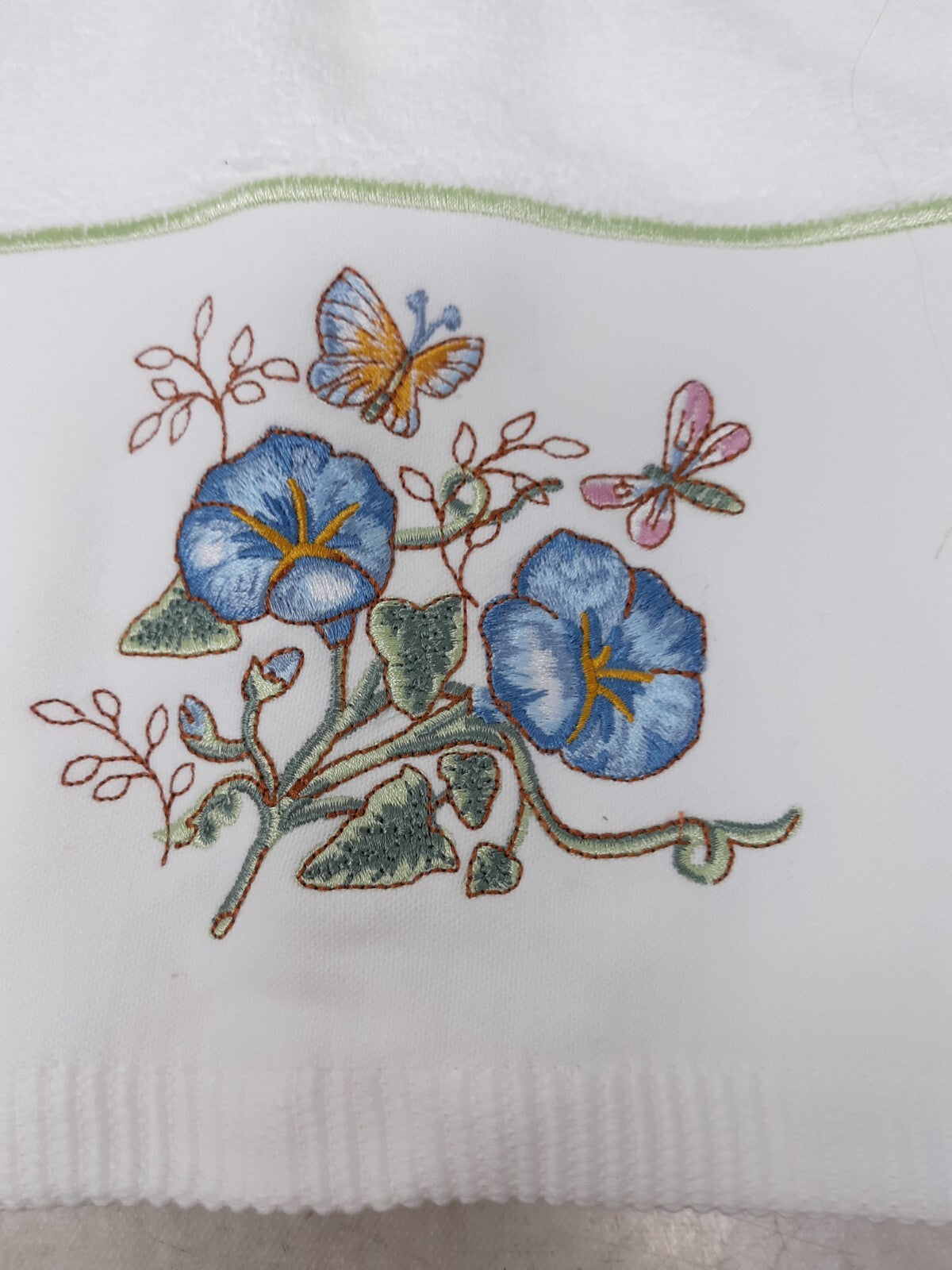 Lot of 3 Lenox Butterfly Meadow Bath Towel - Blue